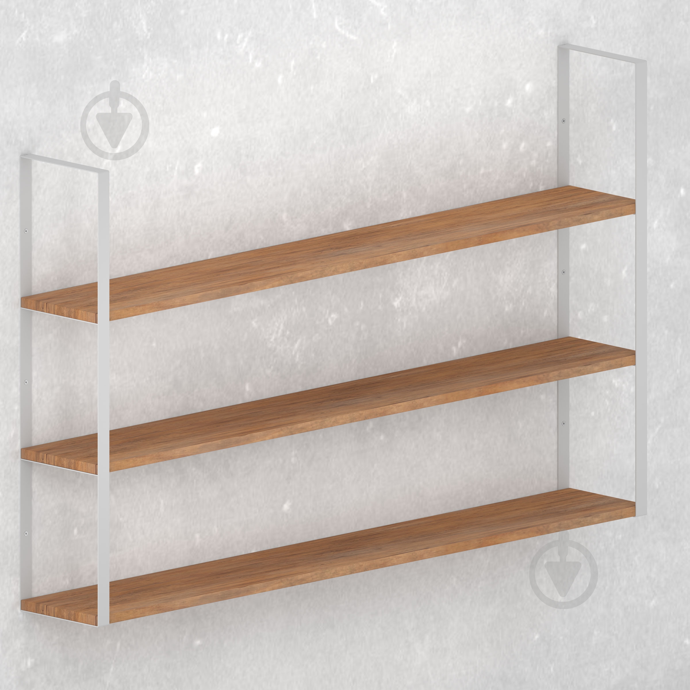 Кронштейн для полиць Valore Потрійний прямокутник Loft SW-TR-21 білий - фото 9