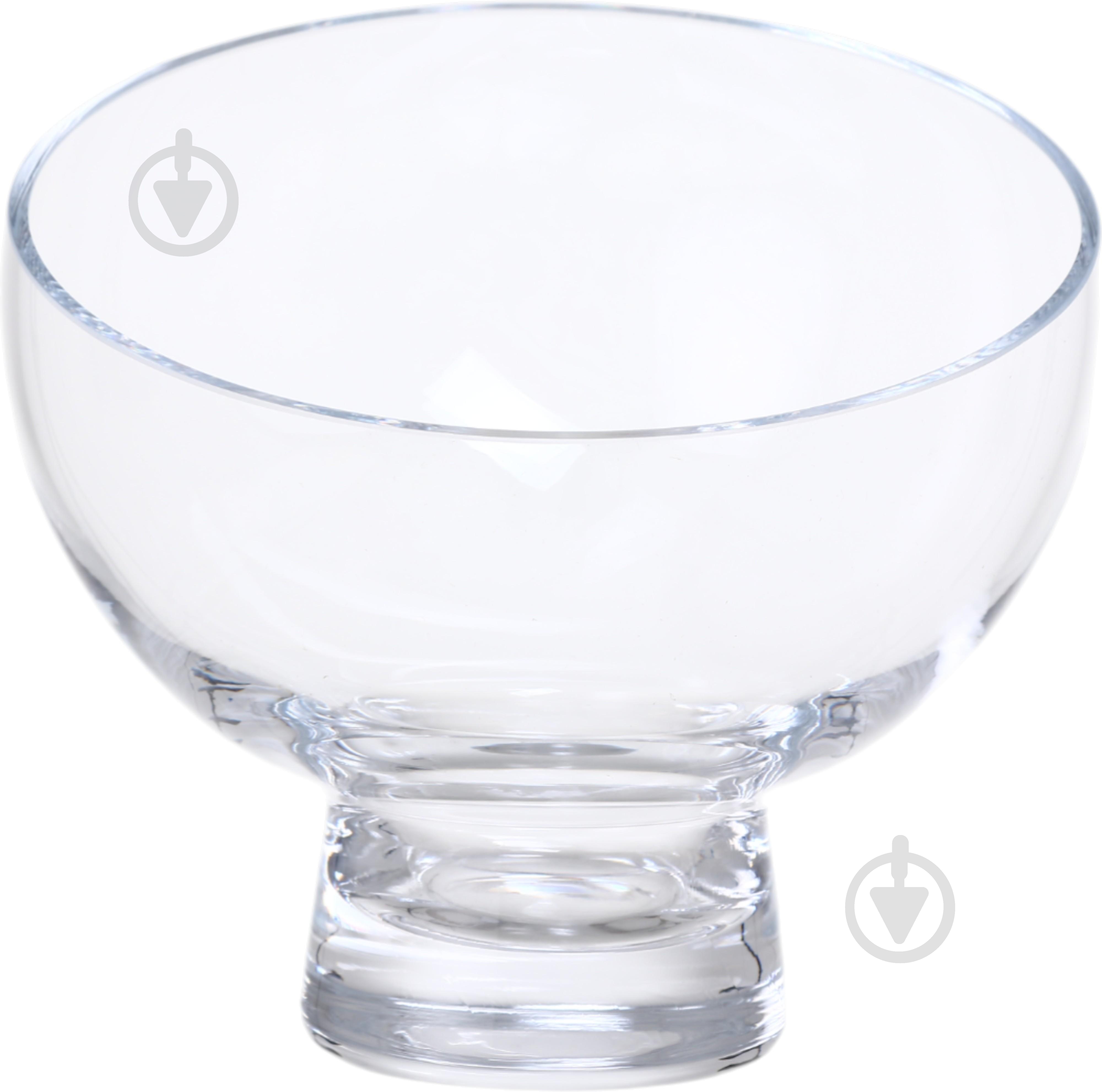 Ваза скляна Wrzesniak Glassworks Сфера скошена на ніжці 15 см прозора 15-848 - фото 3