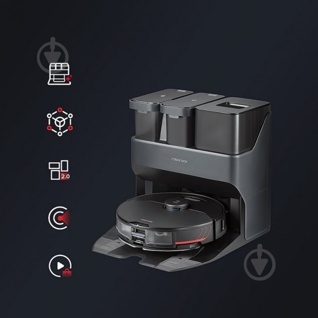 Робот-пылесос Roborock Vacuum Cleaner S7 Max V Ultra black - фото 3 Робот-пылесос Roborock Vacuum Cleaner S7 Max V Ultra black - фото 3