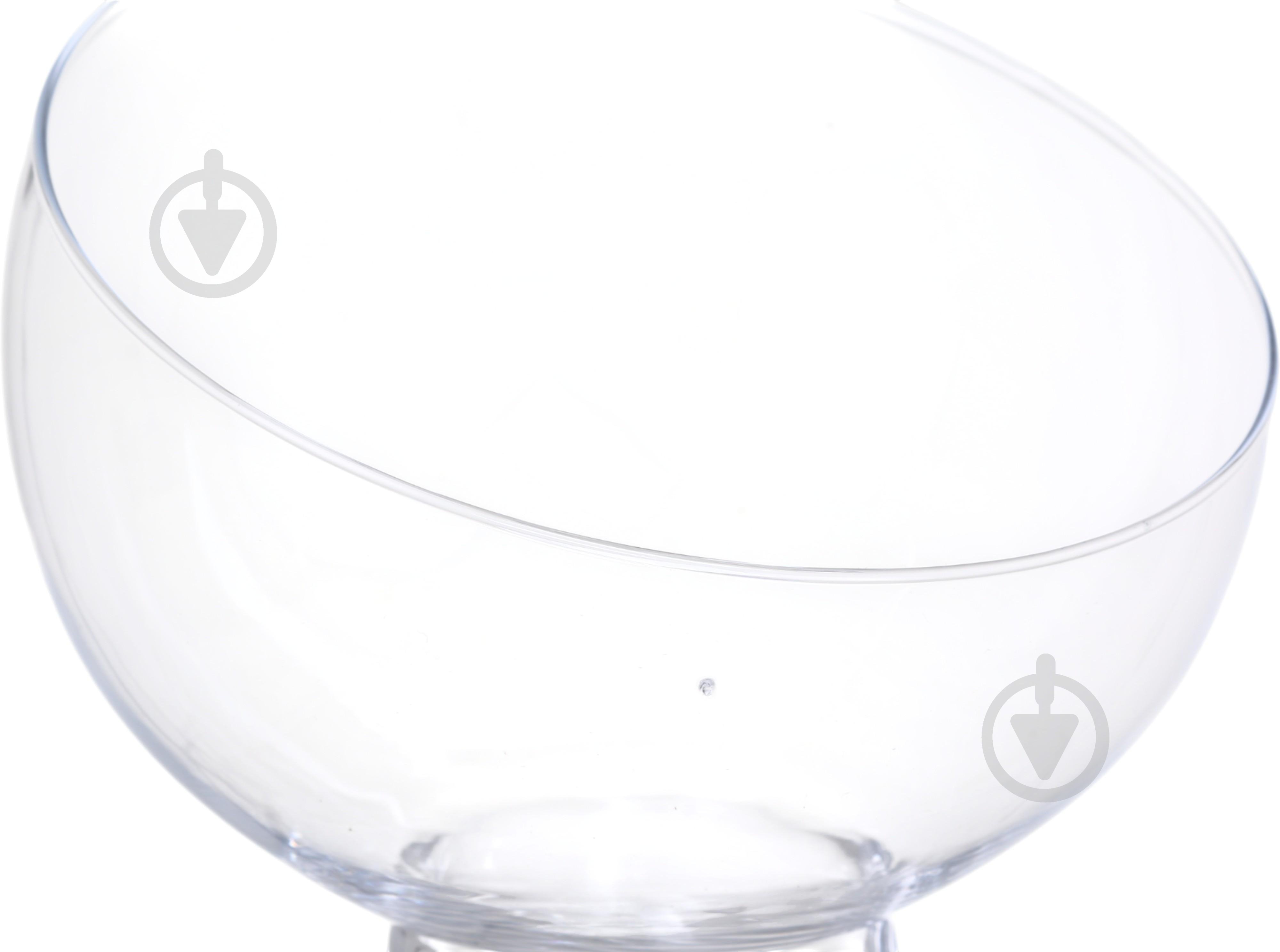 Ваза скляна Wrzesniak Glassworks Сфера скошена на ніжці 20 см прозора 15-848A - фото 4