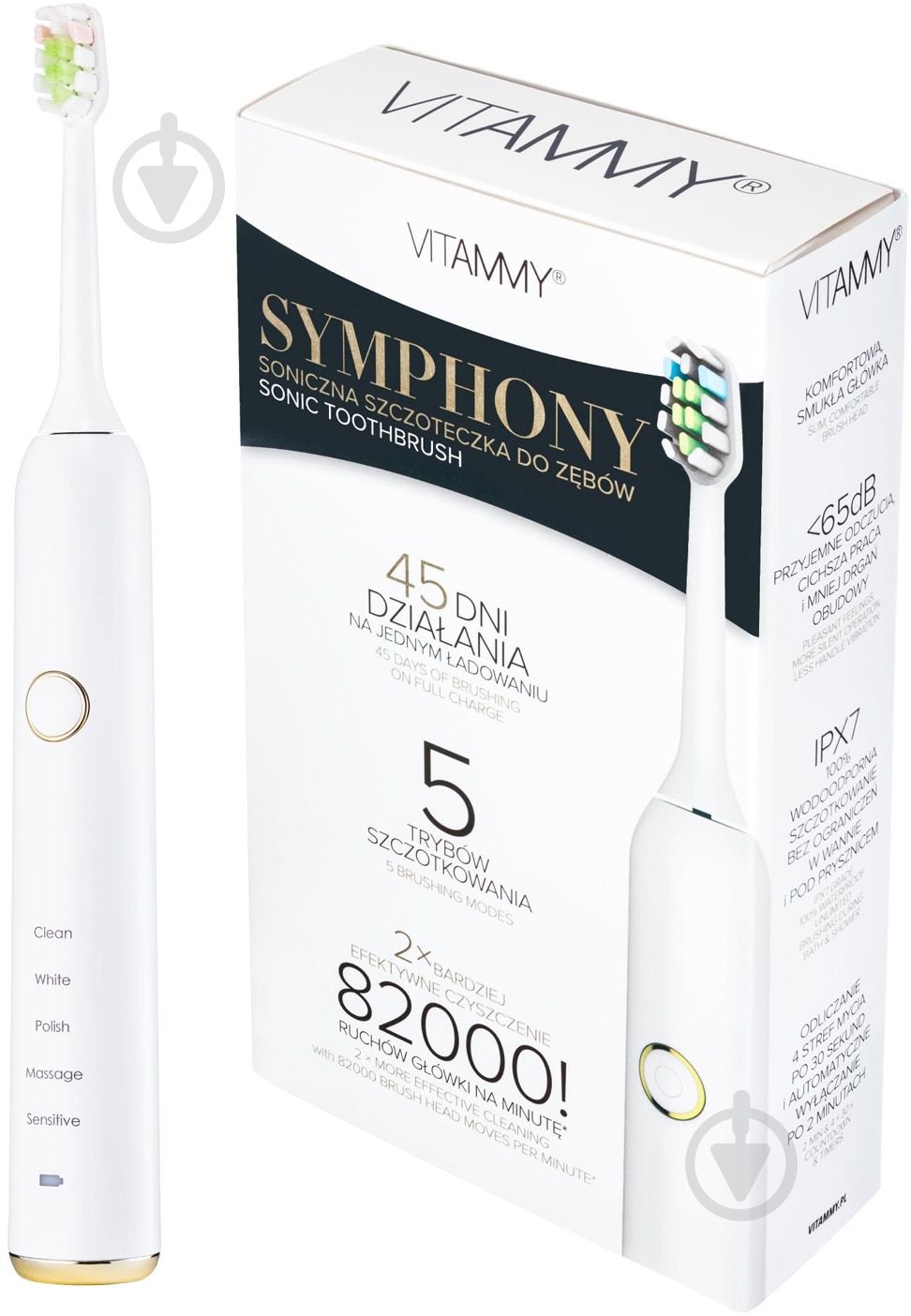 Электрическая зубная щетка Vitammy Symphony White TOW014961 - фото 1