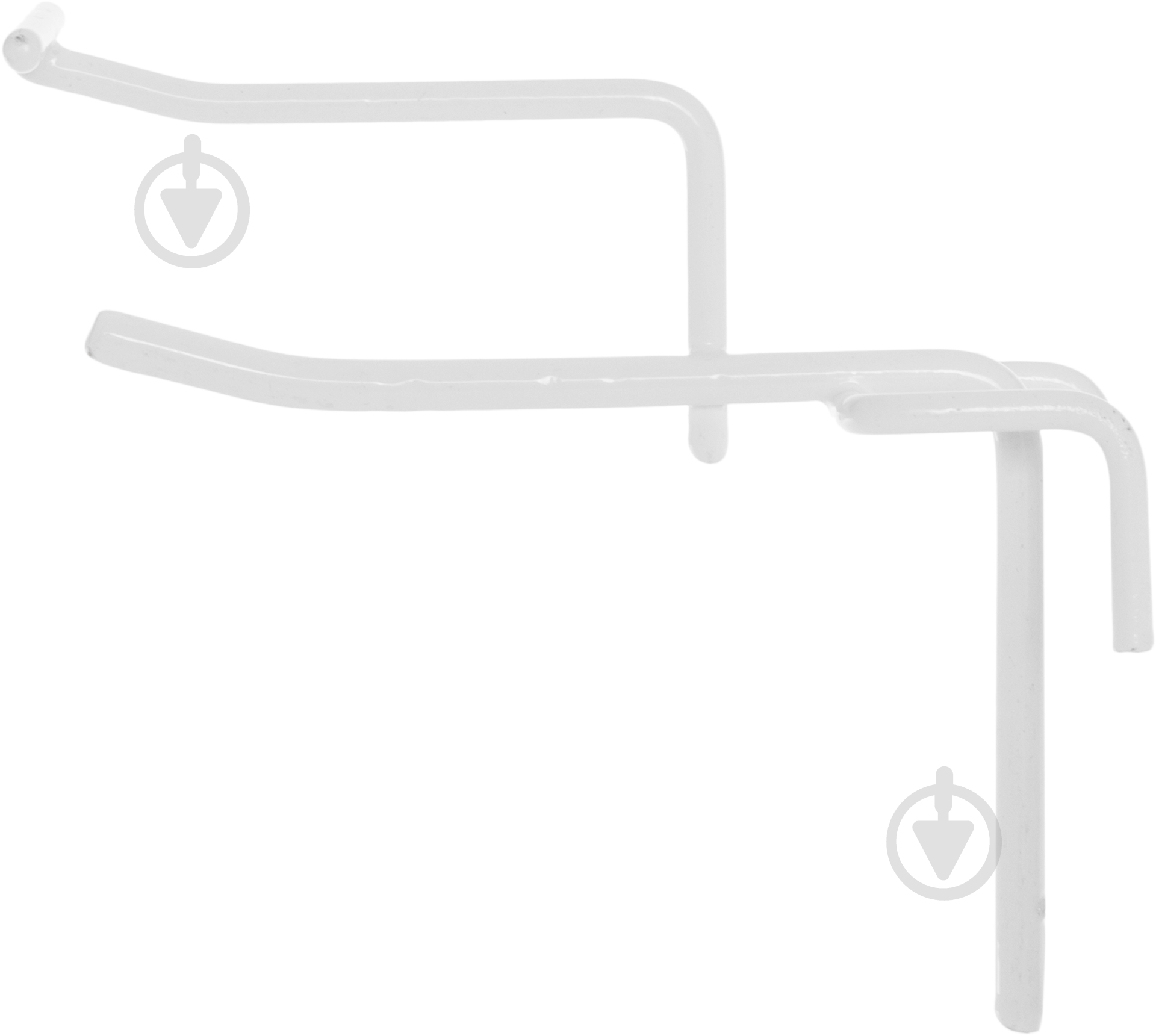 Гачок на сітку одинарний з цінникотримачем 10 шт. КО 150/60Ц-01 білий - фото 2