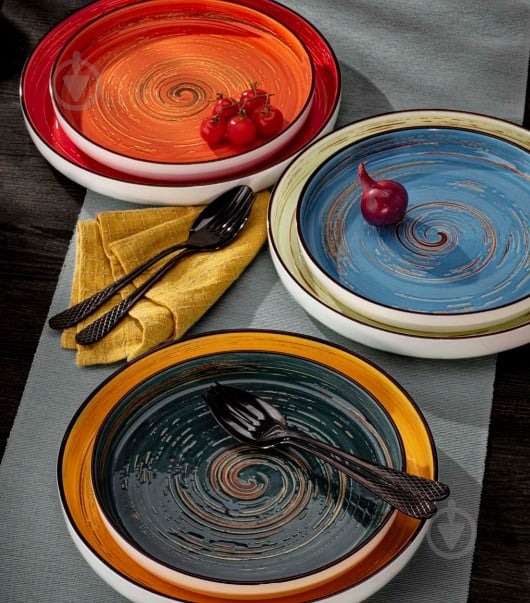 Тарілка обідня Wilmax Spiral Orange 28 см WL-669320/A - фото 3