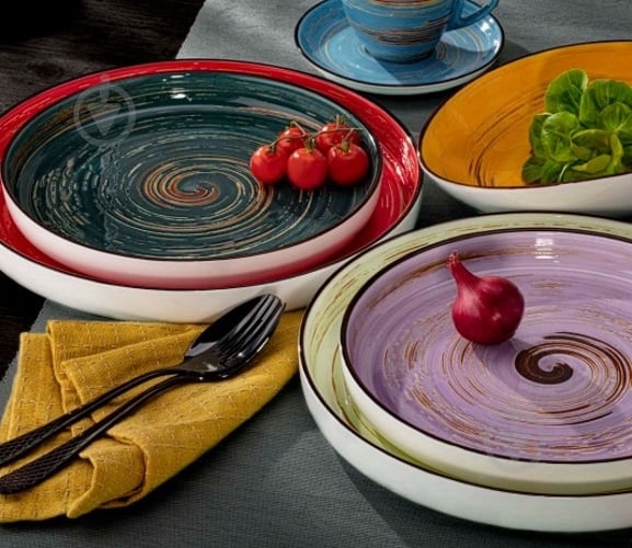 Тарілка обідня Wilmax Spiral Orange 28 см WL-669320/A - фото 4