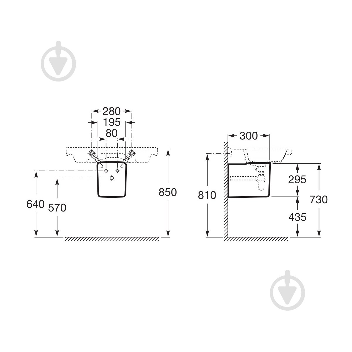 Полупьедестал ROCA Gap A337471000 - фото 2