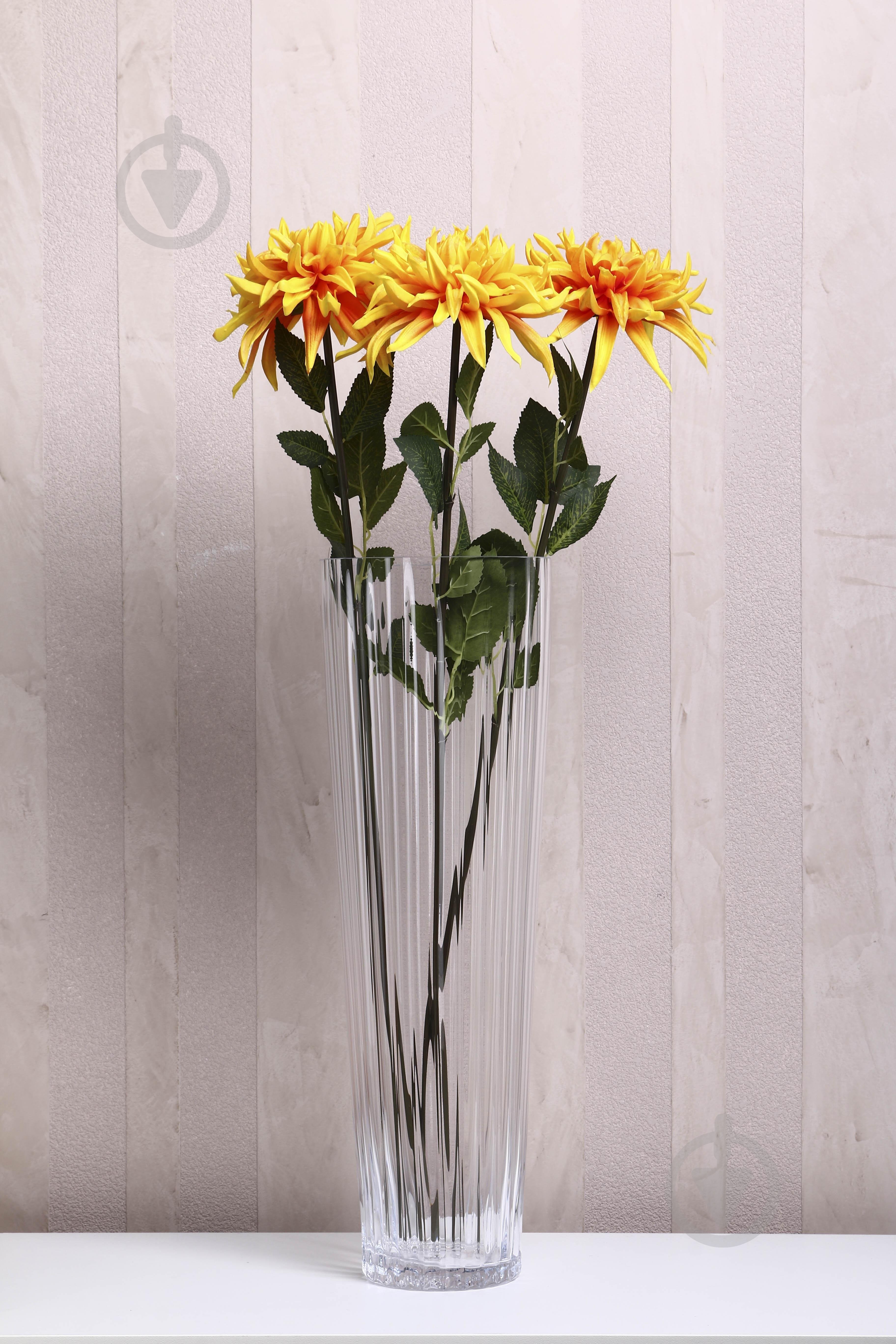 Ваза скляна Wrzesniak Glassworks Dew 60 см прозора 17-7251 - фото 6