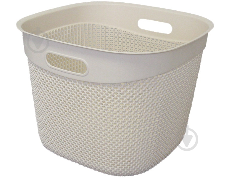 Корзина Ucsan Plastik DROP квадратная кремовый - фото 1 Корзина Ucsan Plastik DROP квадратная кремовый - фото 1
