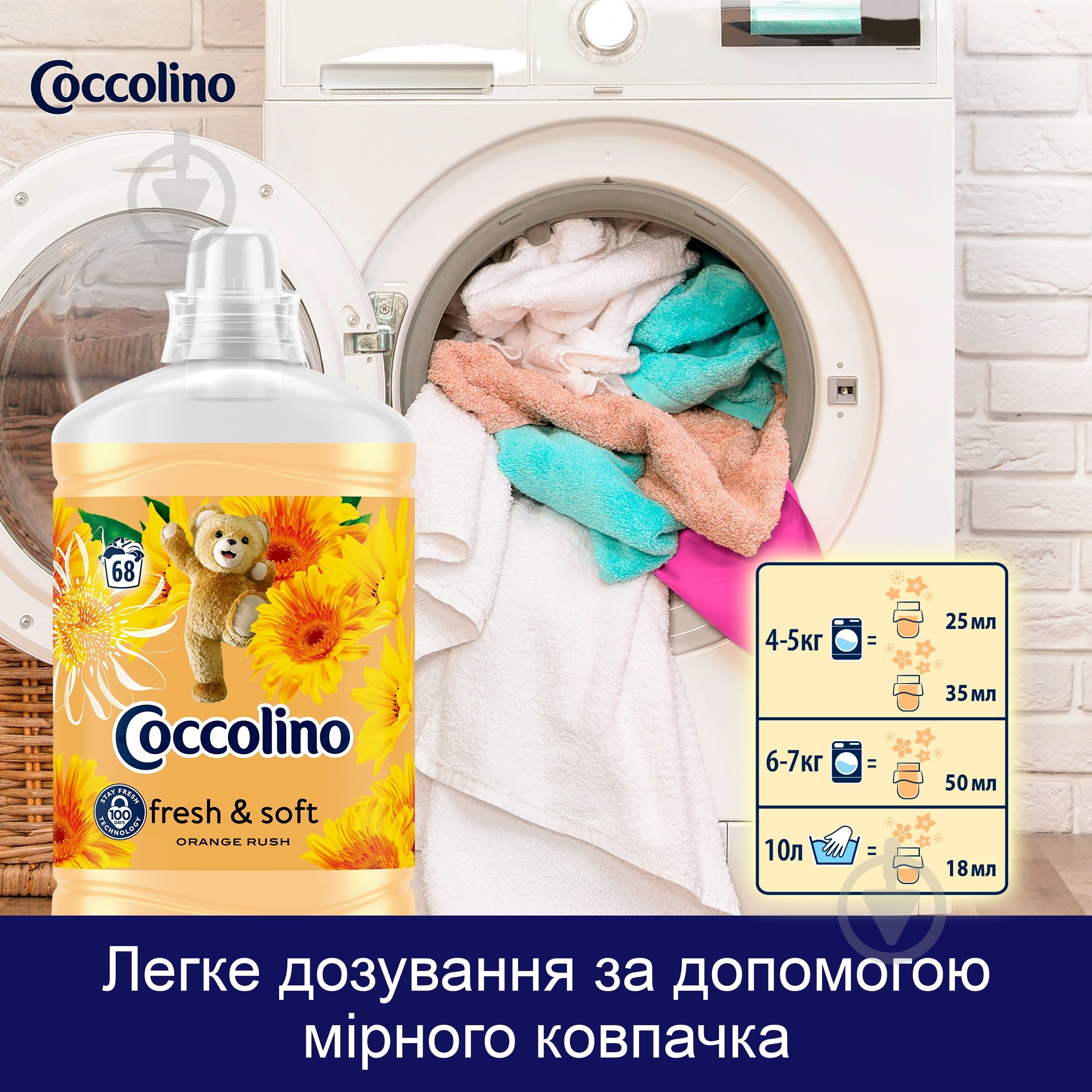 Кондиціонер для білизни Coccolino Orange Rush 1,7 л - фото 8