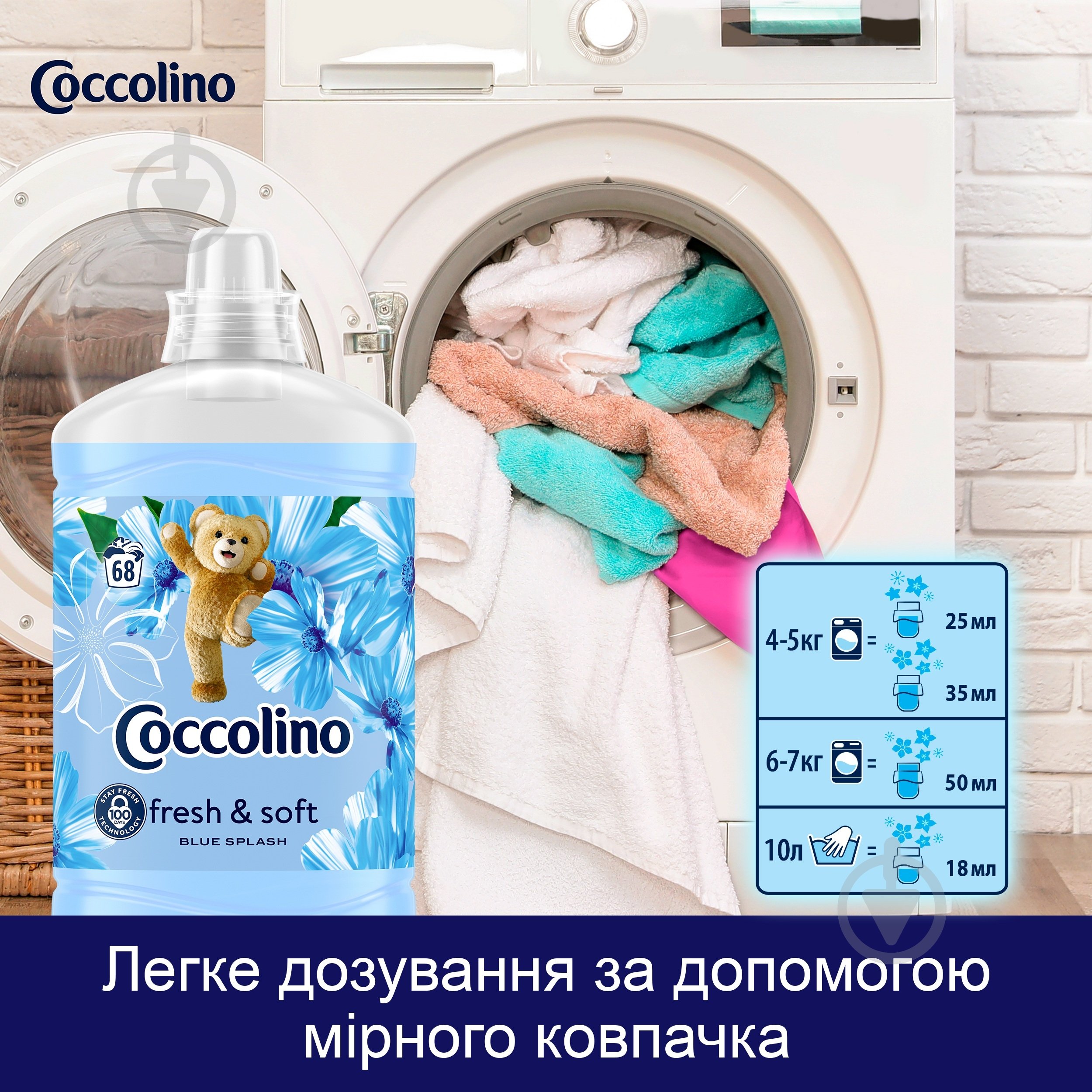 Кондиціонер для білизни Coccolino Blue Splash 1,7 л - фото 8