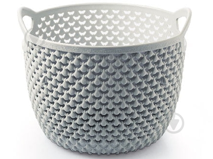 Корзина Ucsan Plastik DROP круглая серый - фото 1