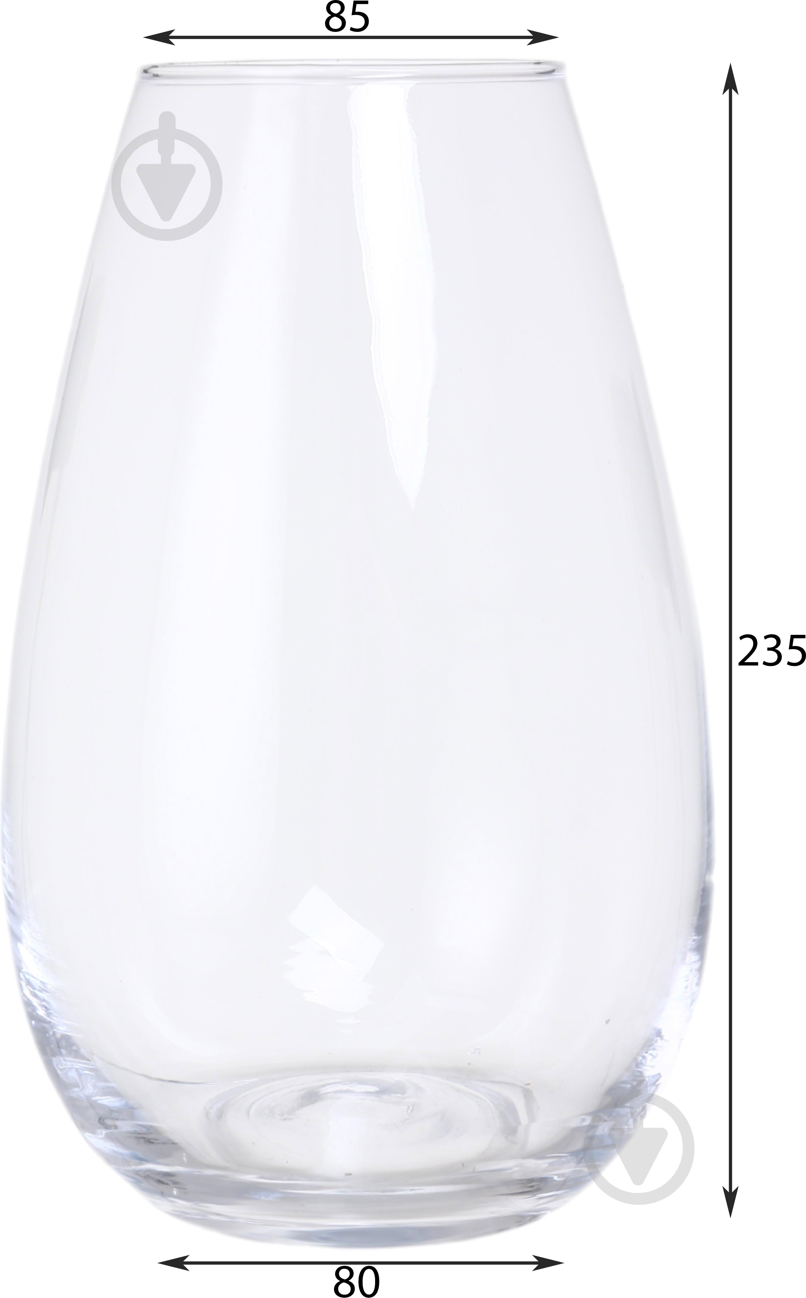 Ваза скляна Wrzesniak Glassworks Lumen 23,5 см прозора 17-11394 - фото 2