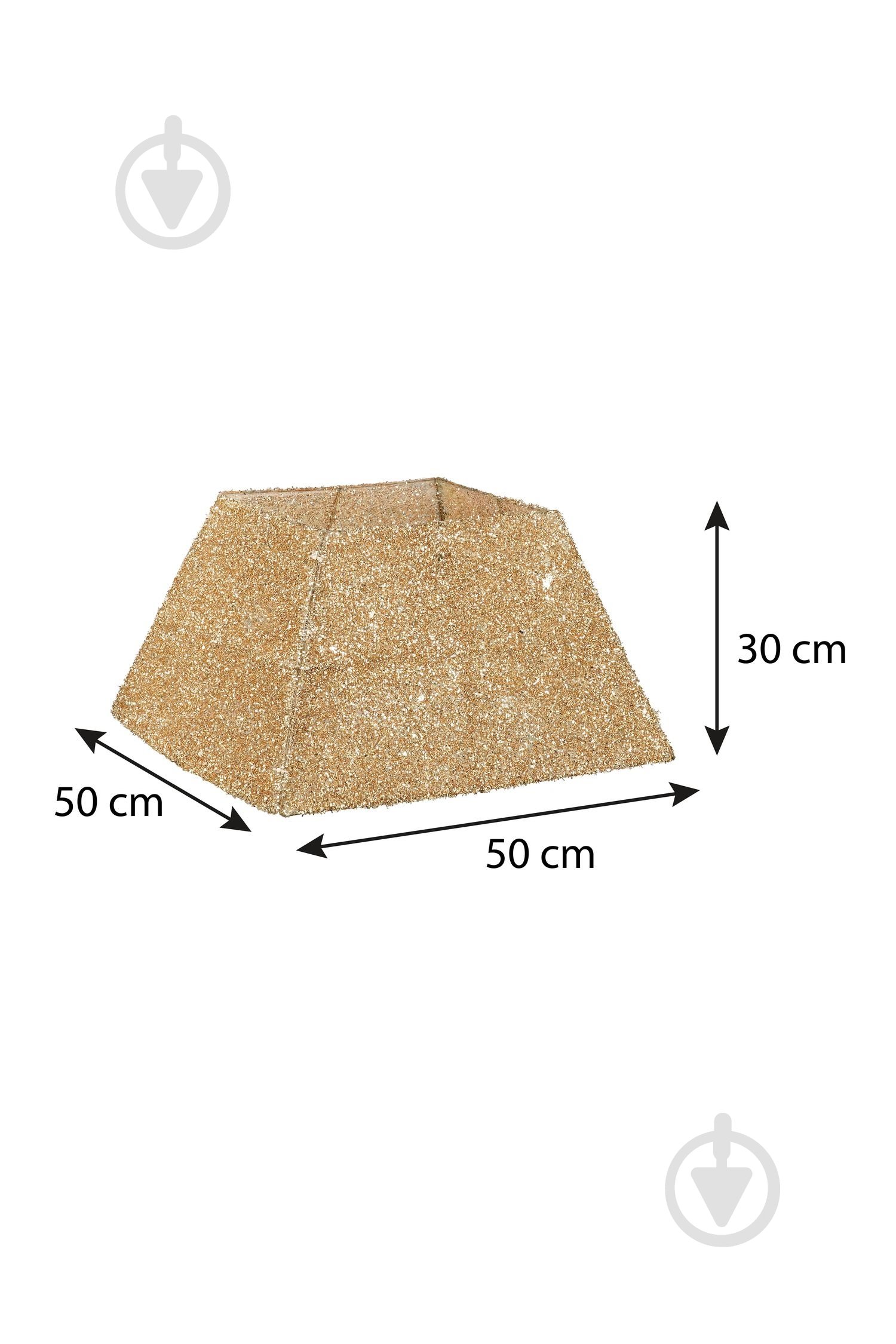 Декорація новорічна Edelman Скатертина під ялинку, складна, золота, поліестер, 30×50 см 1179867 - фото 4 Декорація новорічна Edelman Скатертина під ялинку, складна, золота, поліестер, 30×50 см 1179867 - фото 4