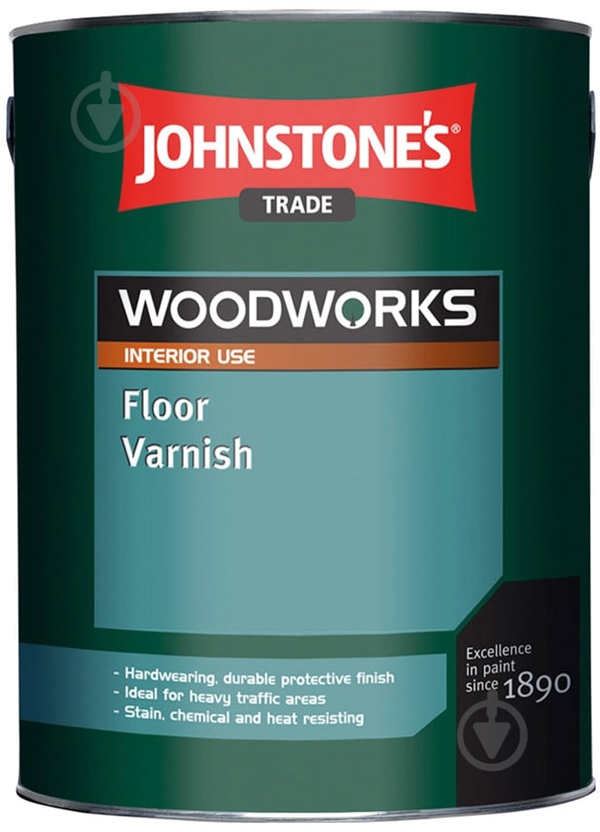 Лак для підлоги Floor Varnish Johnstone's глянець безбарвний 2,5 л - фото 1