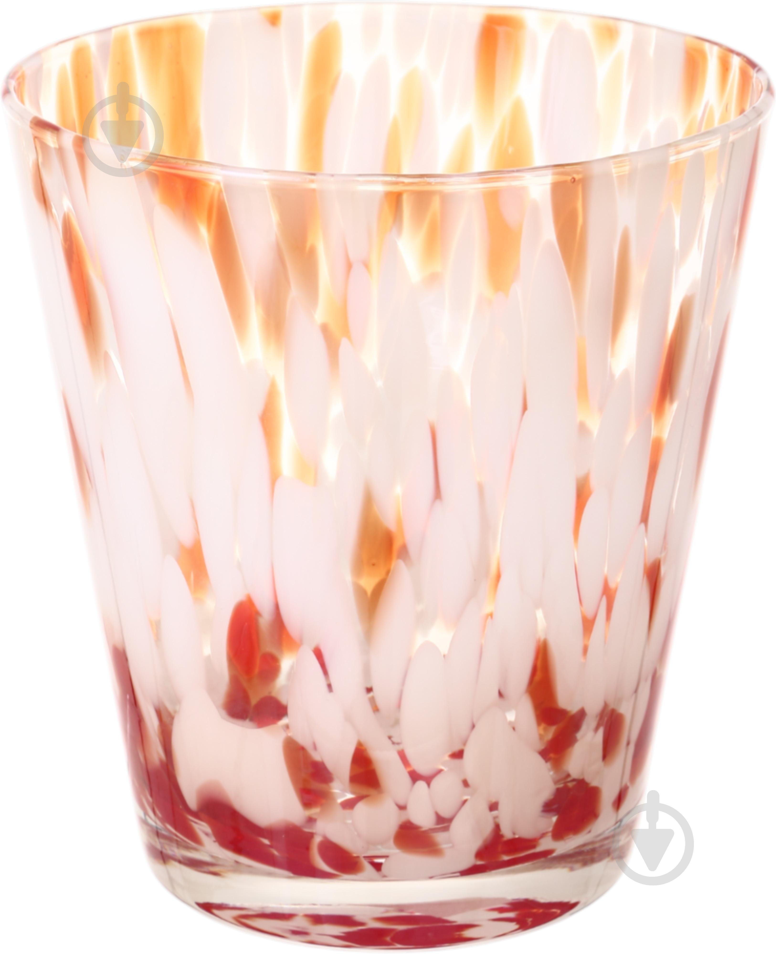 Ваза скляна Wrzesniak Glassworks Confetti 16 см помаранчева 27-1061C - фото 1