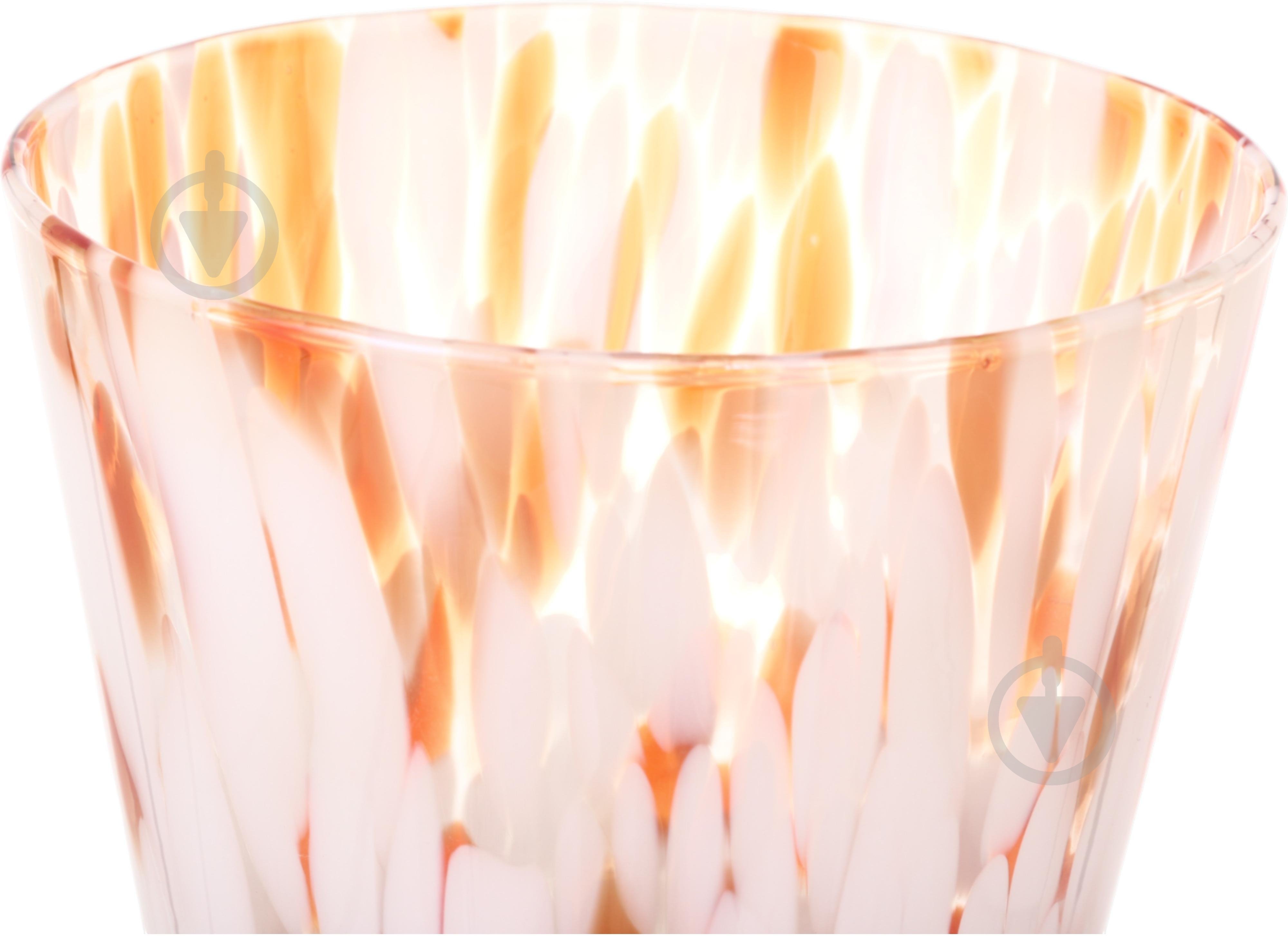 Ваза скляна Wrzesniak Glassworks Confetti 16 см помаранчева 27-1061C - фото 4