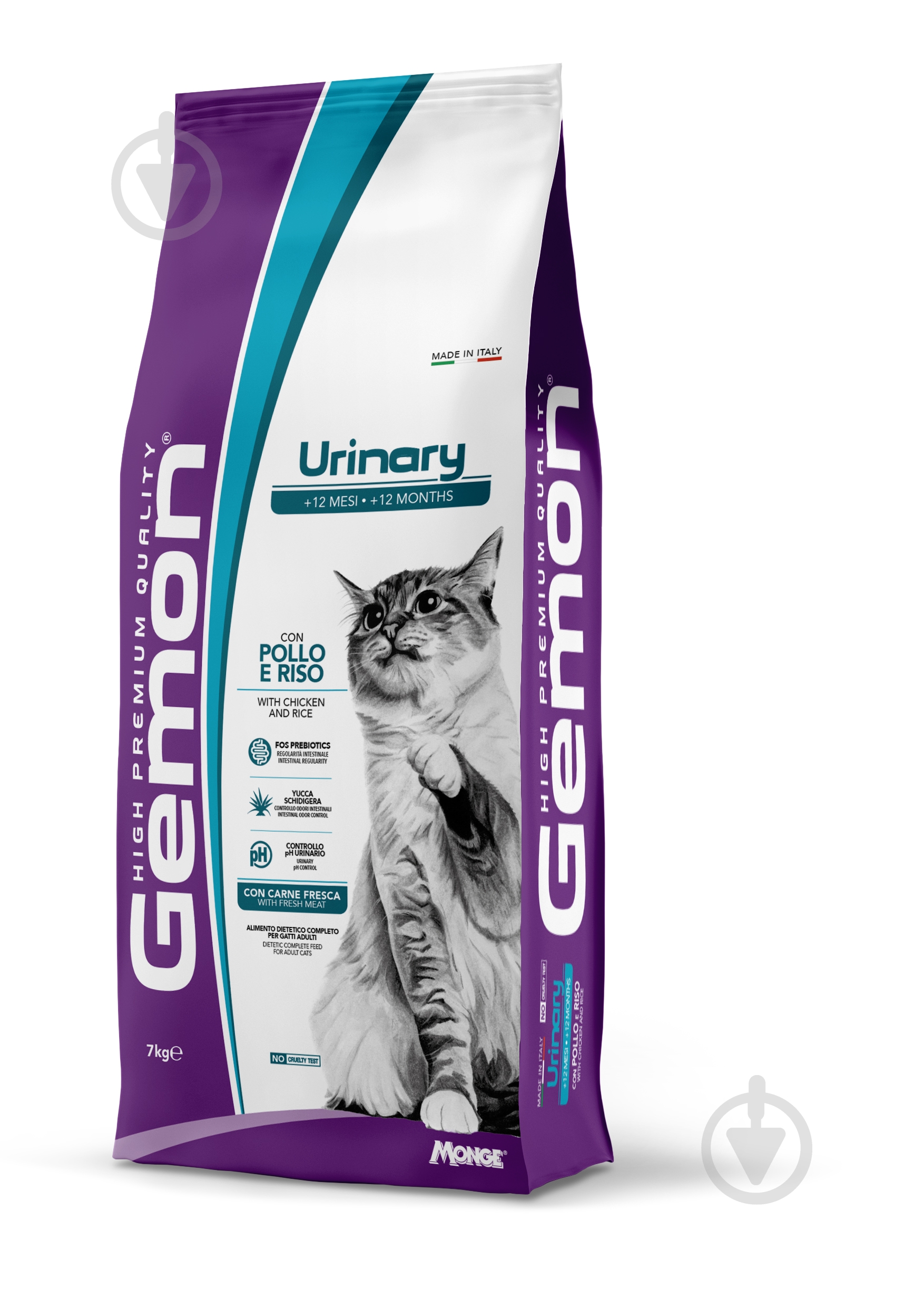 Корм сухой GEMON Urinary курица с рисом 7 кг - фото 1
