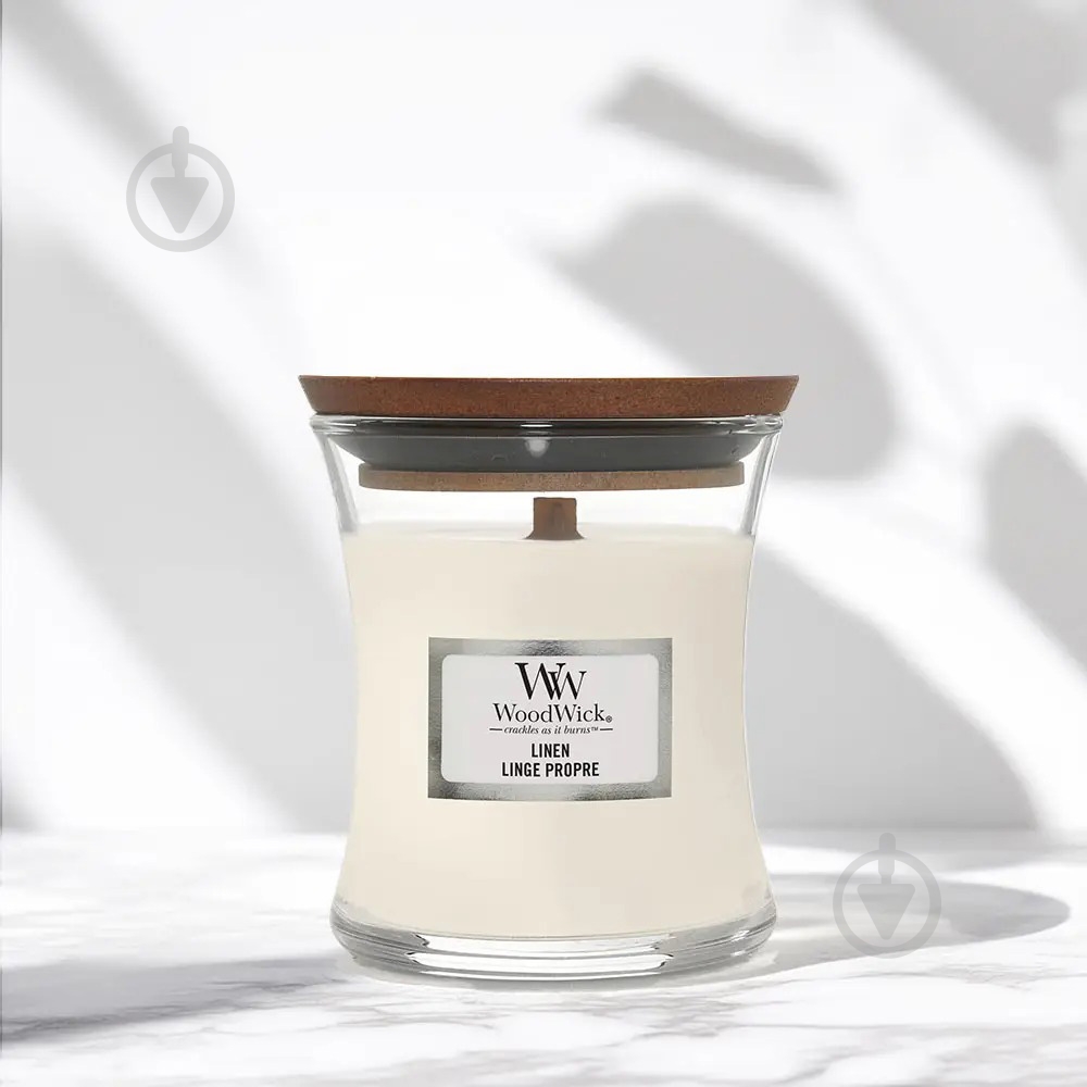 Свеча ароматическая Woodwick Mini Linen (Лен) 85г - фото 2 Свеча ароматическая Woodwick Mini Linen (Лен) 85г - фото 2