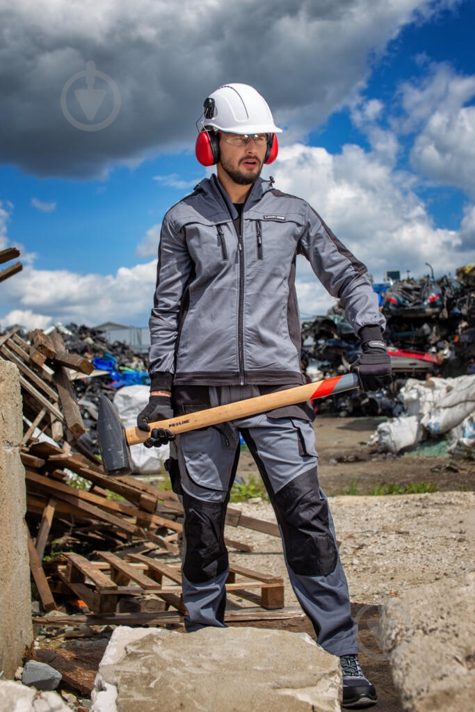 Брюки рабочие Lahti Pro SLIMFIT р. XL рост 182 L4052704 серый - фото 3