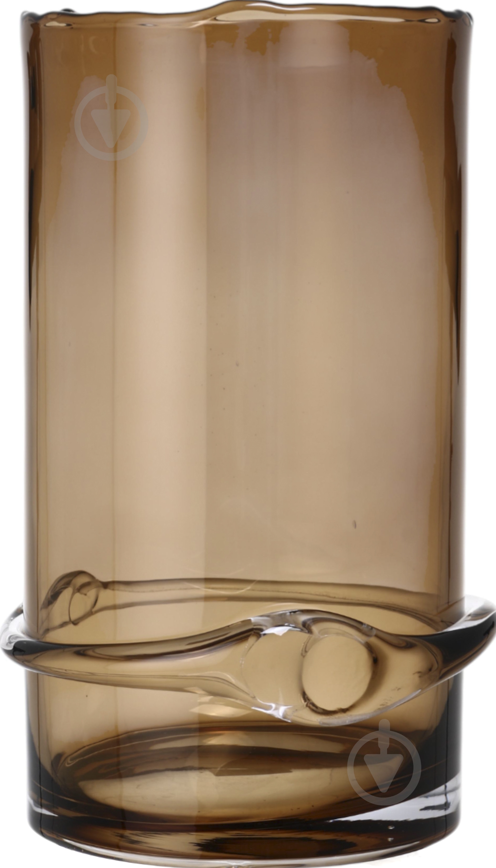 Ваза стеклянная Wrzesniak Glassworks Stamp 35 см коричневая 17-9843A - фото 3