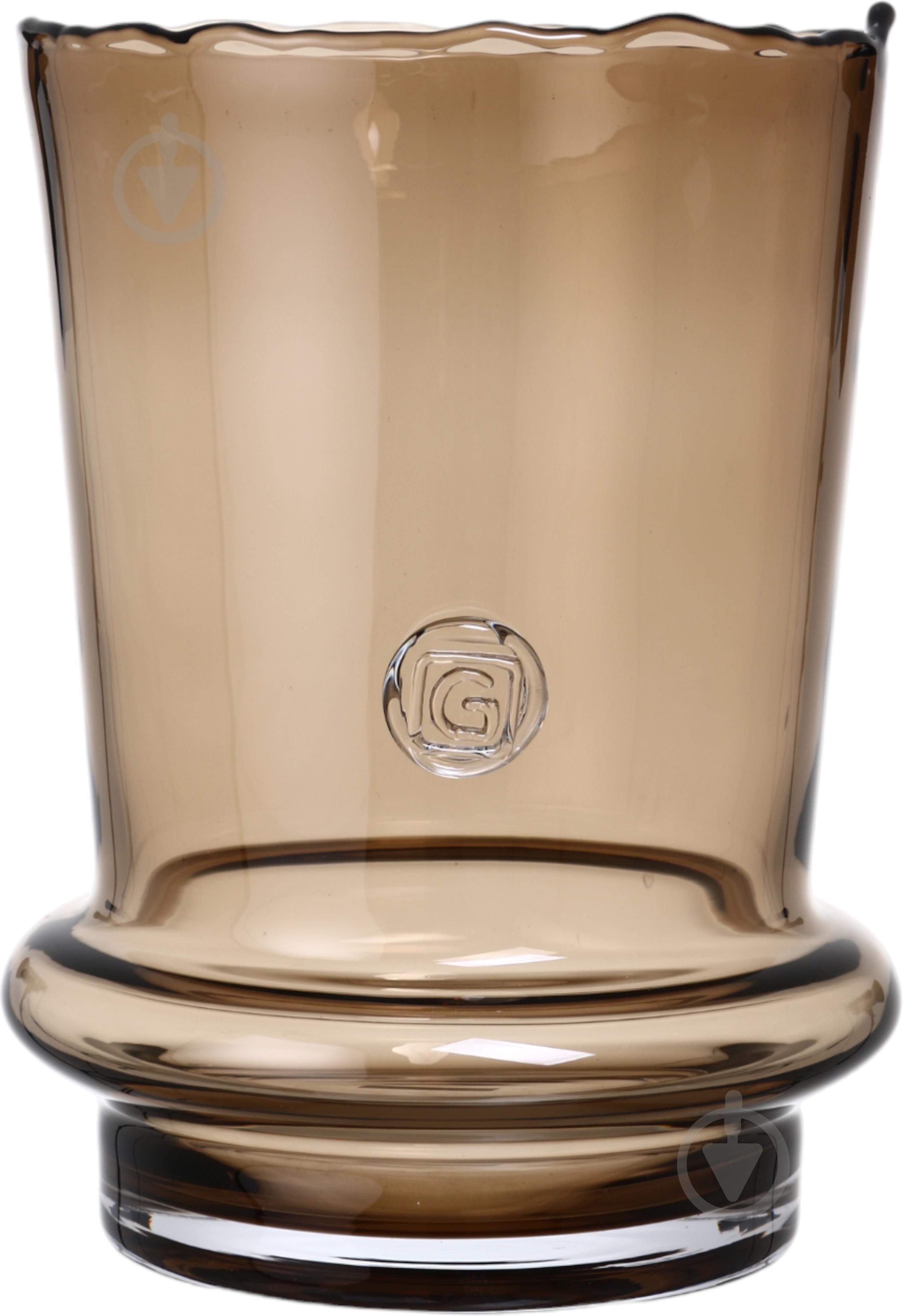 Ваза стеклянная Wrzesniak Glassworks Stamp 30 см коричневая 17-11364 - фото 3 Ваза стеклянная Wrzesniak Glassworks Stamp 30 см коричневая 17-11364 - фото 3