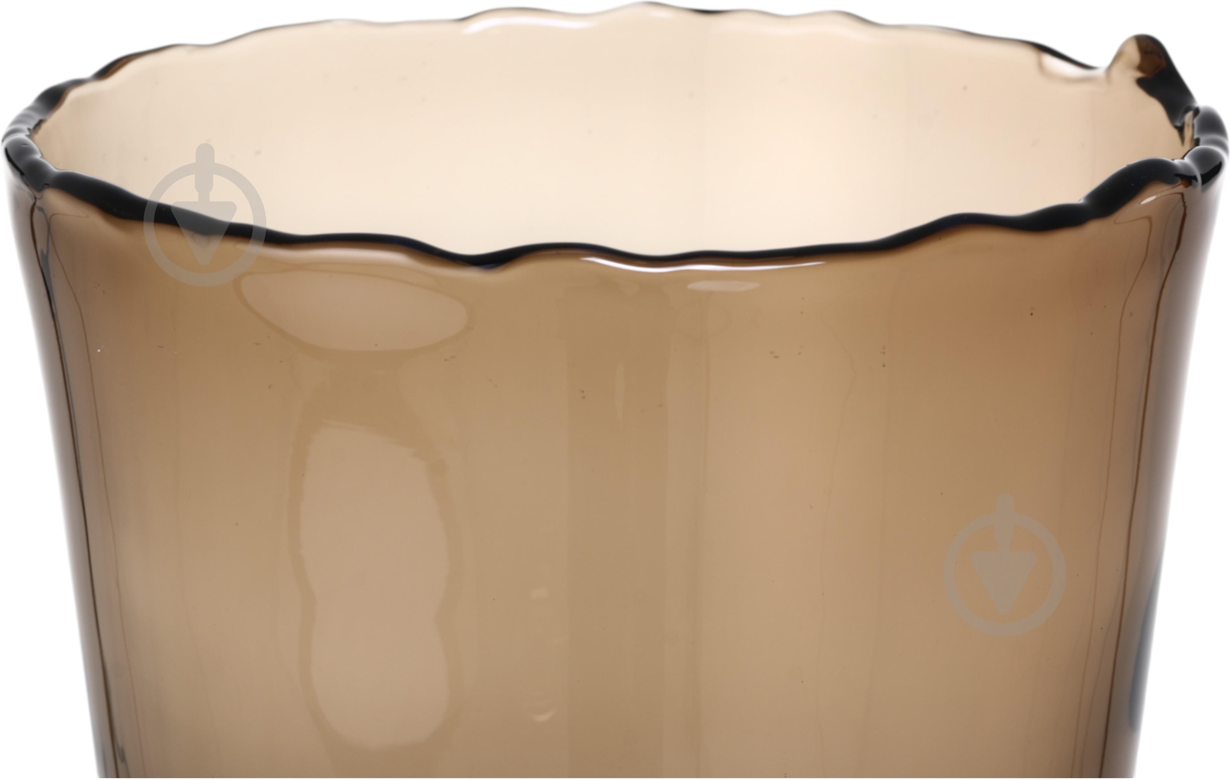 Ваза стеклянная Wrzesniak Glassworks Stamp 30 см коричневая 17-11364 - фото 4 Ваза стеклянная Wrzesniak Glassworks Stamp 30 см коричневая 17-11364 - фото 4