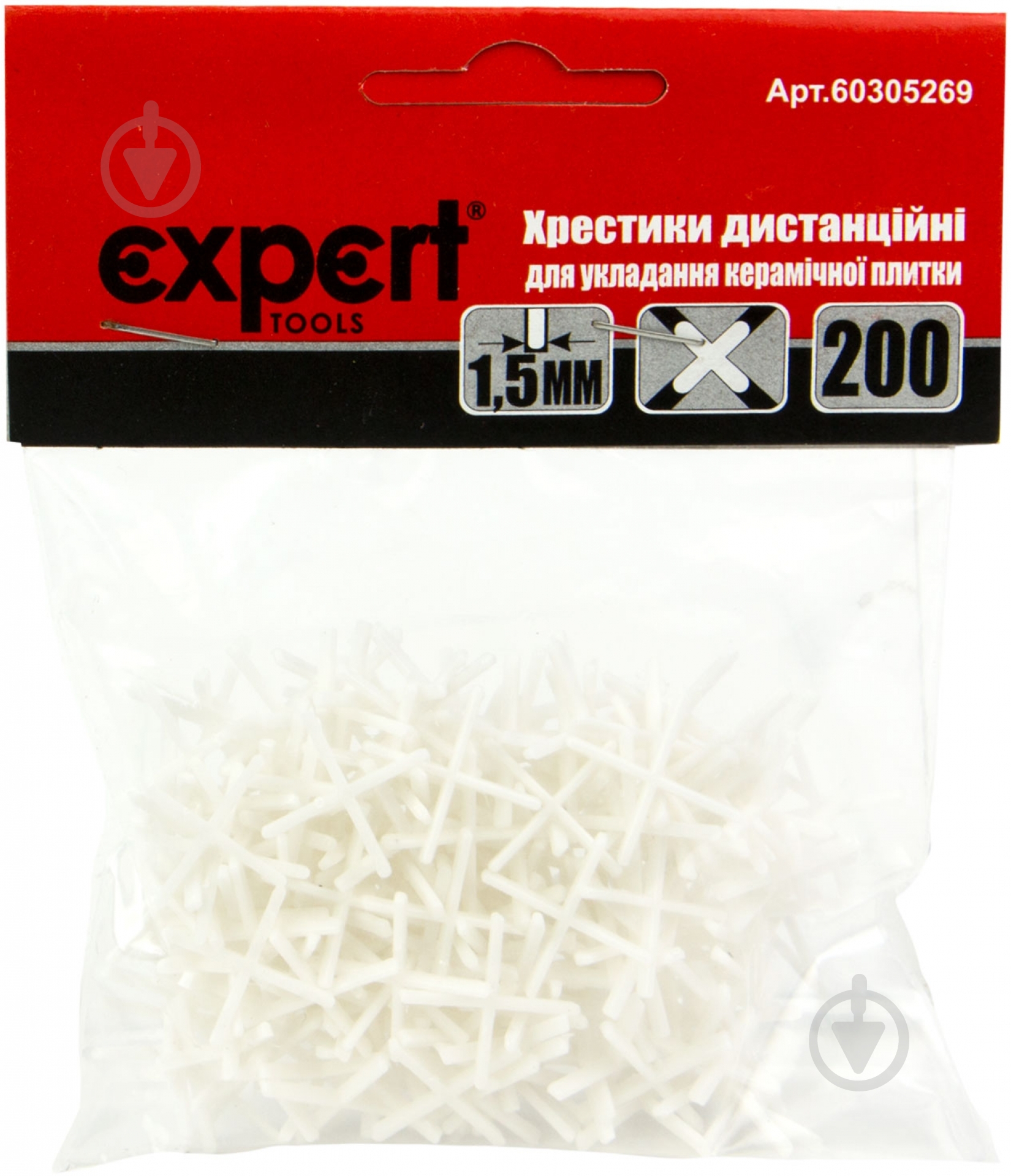 Крестики для плитки Expert Tools 1,5 мм 200 шт./уп (60305269) - фото 1