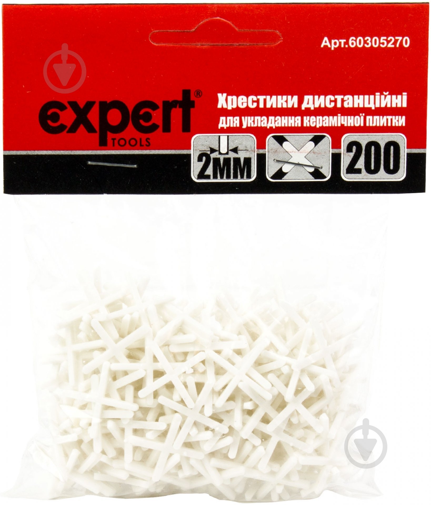 Крестики для плитки Expert Tools 2 мм 200 шт./уп (60305270) - фото 1
