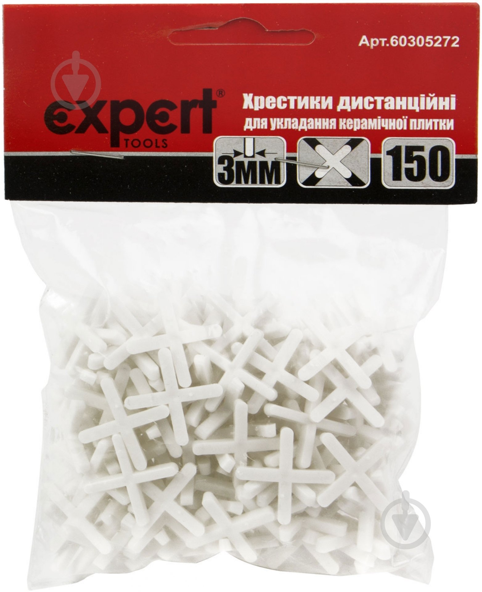Крестики для плитки Expert Tools 3 мм 150 шт./уп (60305272) - фото 1 Крестики для плитки Expert Tools 3 мм 150 шт./уп (60305272) - фото 1