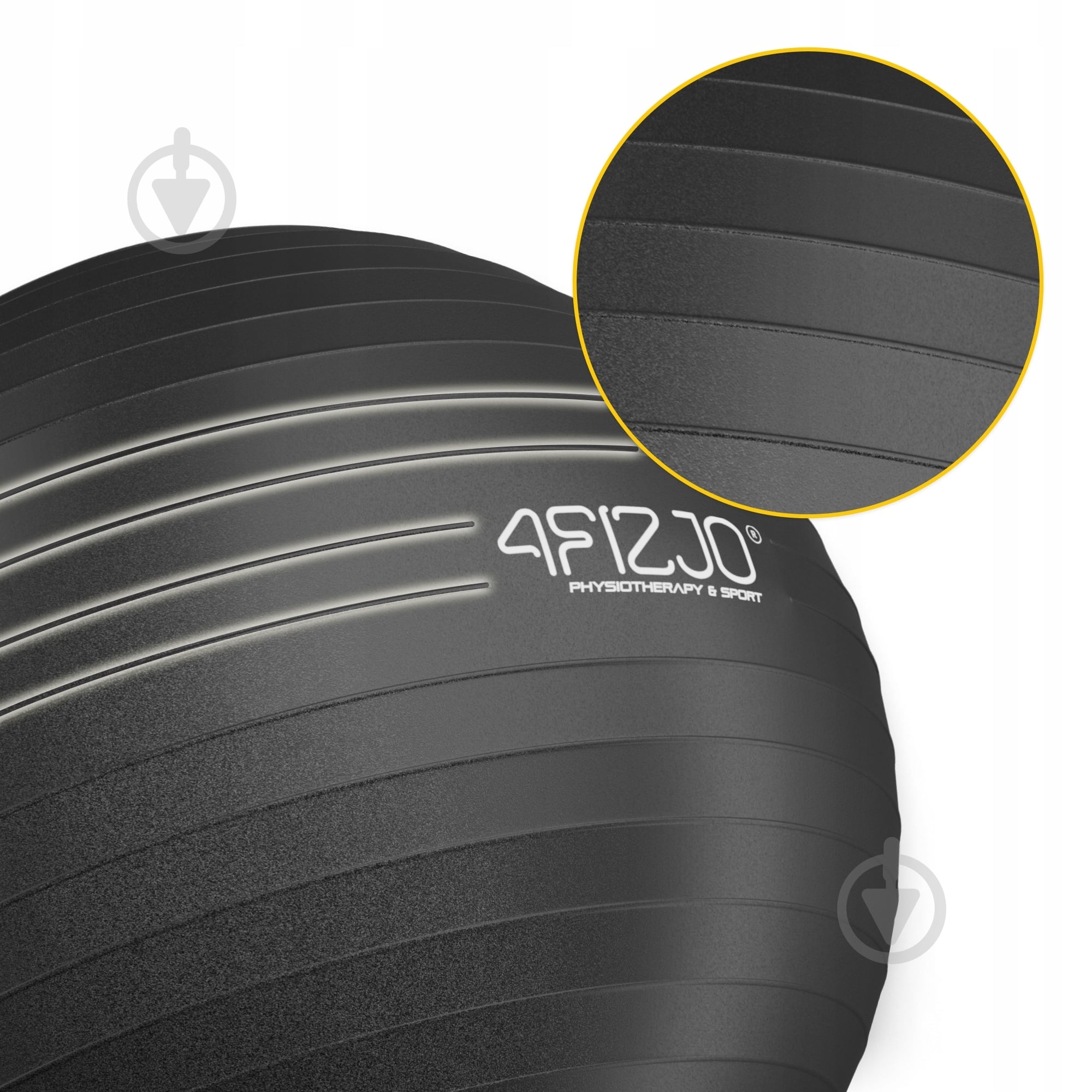 М'яч для фітнесу 4fizjo (фітбол) Anti-Burst Black (P-5907739316349) d65 см 4FJ0400 - фото 5