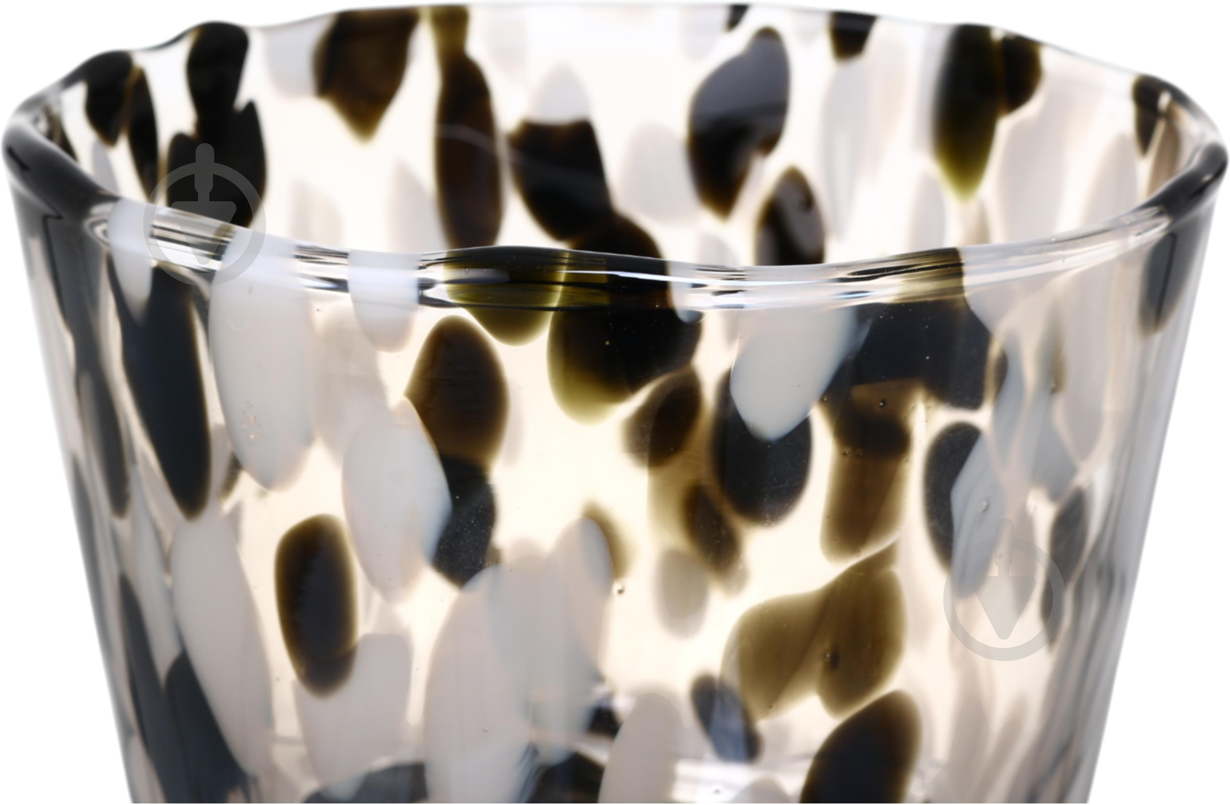Свічник-стакан Confetti 13х10 см чорний Wrzesniak Glassworks - фото 3