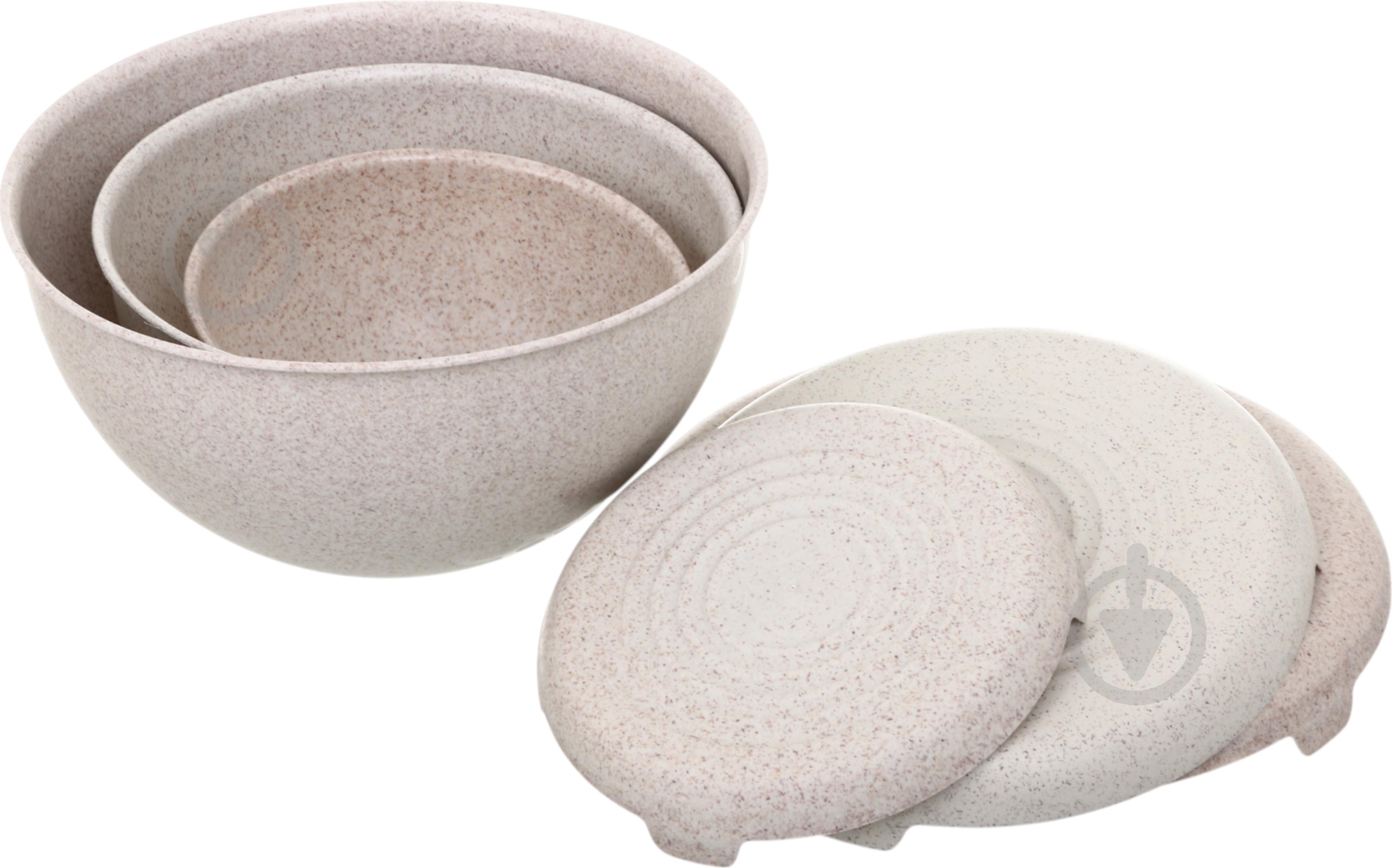 Набор салатников Practic BIO с крышкой 3 шт. (1,5 л+3 л+6 л) крем - фото 14 Набор салатников Practic BIO с крышкой 3 шт. (1,5 л+3 л+6 л) крем - фото 14