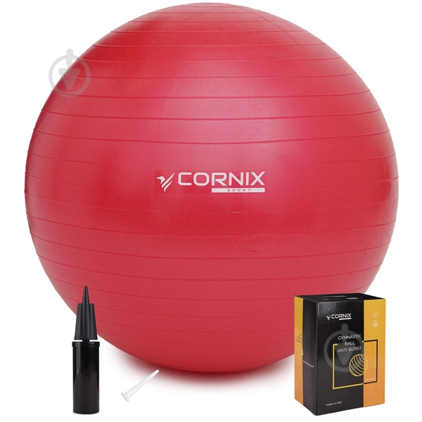 Мяч для фитнеса Cornix (фитбол) Anti-Burst Red d75 см XR-0028 - фото 1