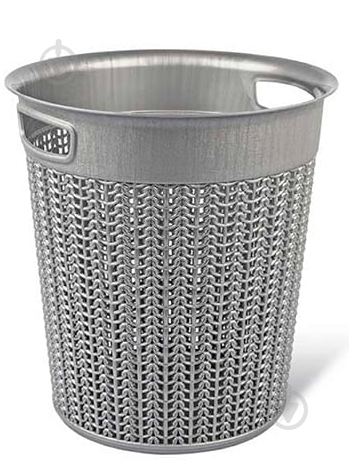 Корзина Ucsan Plastik KNIT круглая серый - фото 1