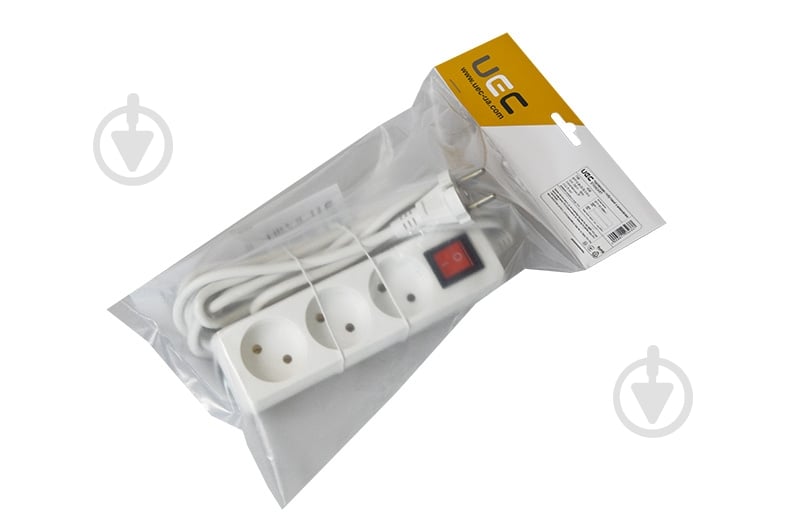 Подовжувач з вимикачем UEC без заземлення 3 гн. білий 5 м WYP10-06-03-05-S-N-U - фото 2 Подовжувач з вимикачем UEC без заземлення 3 гн. білий 5 м WYP10-06-03-05-S-N-U - фото 2