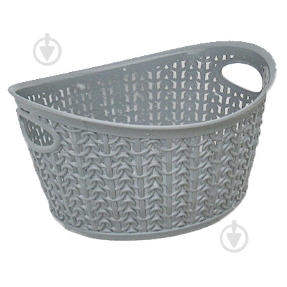 Корзина Ucsan Plastik KNIT овальная серый - фото 1 Корзина Ucsan Plastik KNIT овальная серый - фото 1