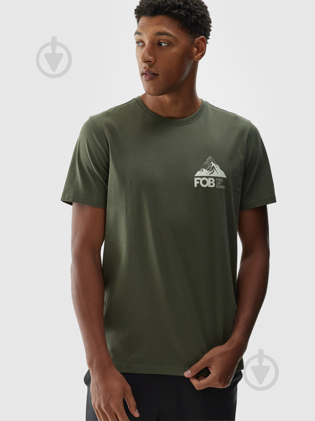 Футболка 4F TSHIRT M1653 4FWAW24TTSHM1653-43S р.2XL хакі - фото 1