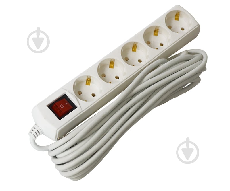 Подовжувач з вимикачем UEC із заземленням 5 гн. білий 7 м WYP10-10-05-07-GS-G-U - фото 1 Подовжувач з вимикачем UEC із заземленням 5 гн. білий 7 м WYP10-10-05-07-GS-G-U - фото 1