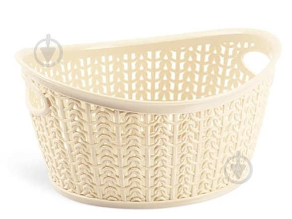 Корзина Ucsan Plastik KNIT овальная кремовый - фото 1 Корзина Ucsan Plastik KNIT овальная кремовый - фото 1