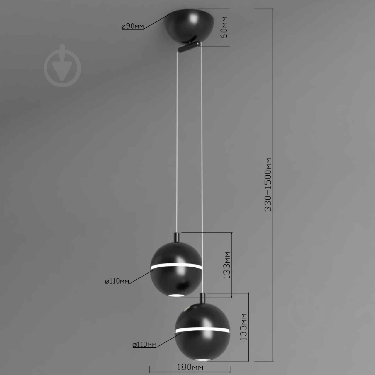 Светильник подвесной Emotion_20.13 4000К 8,4 Вт /MR11 черный NB 110/2-P-R9005-N - фото 3 Светильник подвесной Emotion_20.13 4000К 8,4 Вт /MR11 черный NB 110/2-P-R9005-N - фото 3