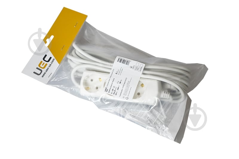 Подовжувач UEC із заземленням 3 гн. білий 7 м WYP10-10-03-07-G-G-U - фото 2 Подовжувач UEC із заземленням 3 гн. білий 7 м WYP10-10-03-07-G-G-U - фото 2