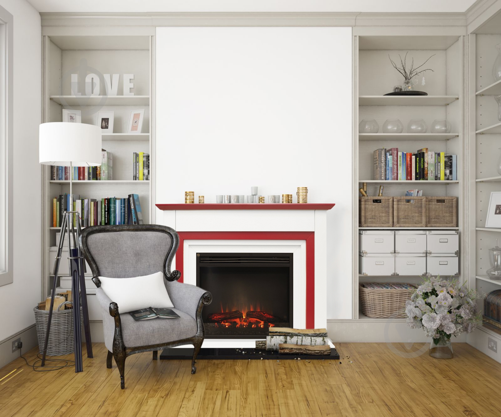 Каминокомплект ASTRA FLAME Техас красный - фото 13 Каминокомплект ASTRA FLAME Техас красный - фото 13