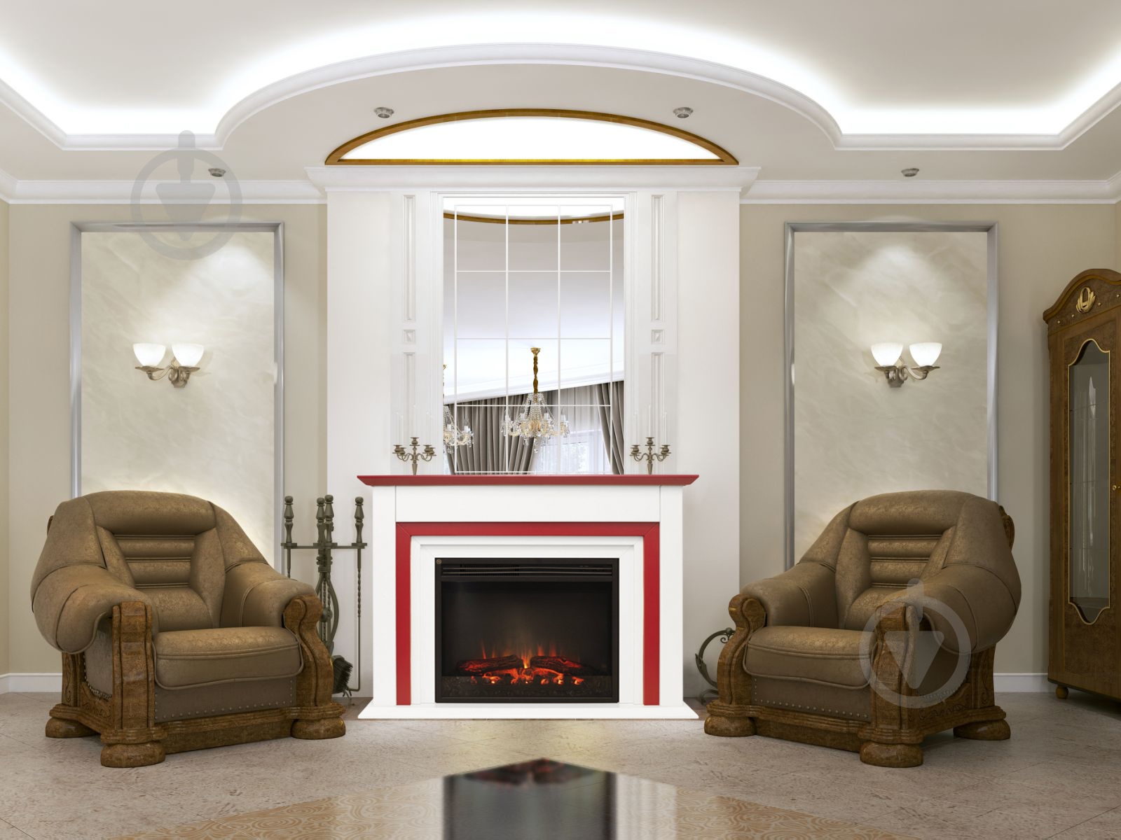 Каминокомплект ASTRA FLAME Техас красный - фото 15 Каминокомплект ASTRA FLAME Техас красный - фото 15