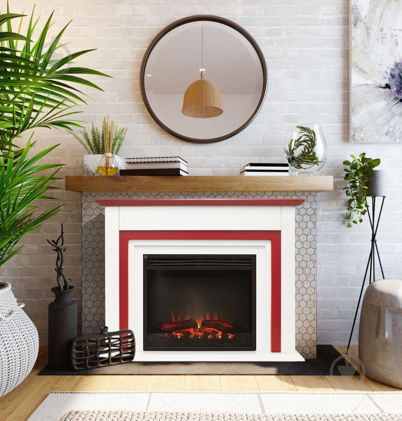 Каминокомплект ASTRA FLAME Техас красный - фото 17 Каминокомплект ASTRA FLAME Техас красный - фото 17