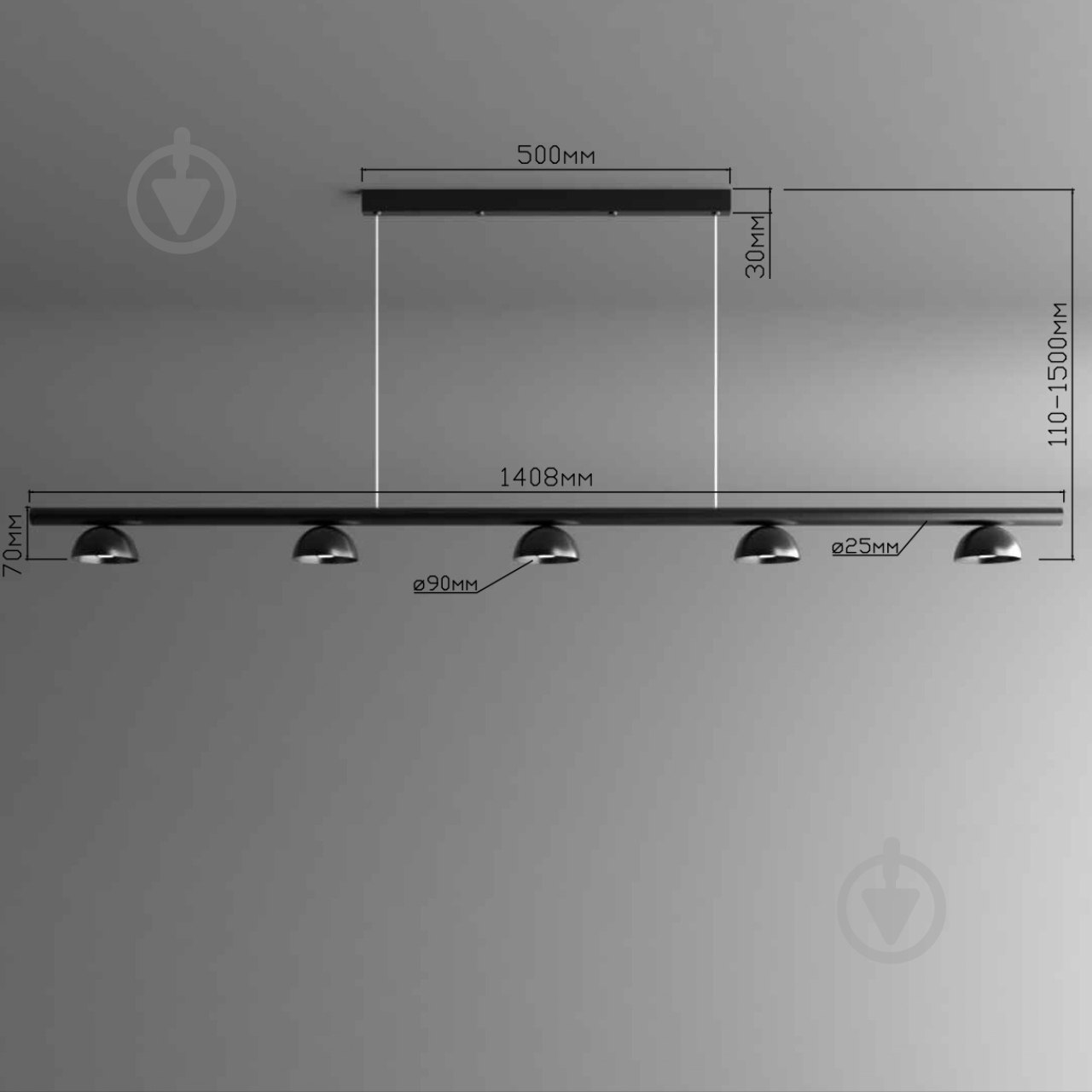 Світильник підвісний Emotion_20.13 4000К 21 Вт MR11 чорний LС 90/5-P-R9005-N - фото 4 Світильник підвісний Emotion_20.13 4000К 21 Вт MR11 чорний LС 90/5-P-R9005-N - фото 4