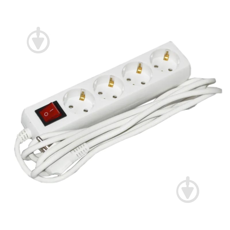 Подовжувач з вимикачем UEC із заземленням 4 гн. білий 3 м WYP10-16-04-03-GS-N-U - фото 1 Подовжувач з вимикачем UEC із заземленням 4 гн. білий 3 м WYP10-16-04-03-GS-N-U - фото 1