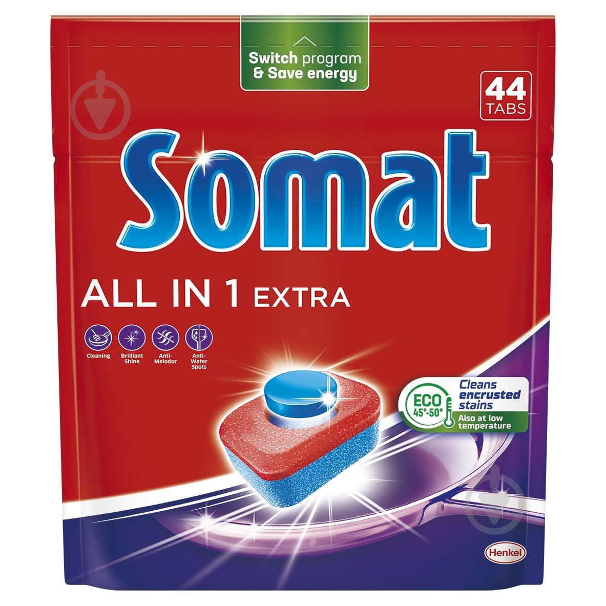 Таблетки для посудомийних машин Somat All in 1 Extra 44 шт. - фото 1