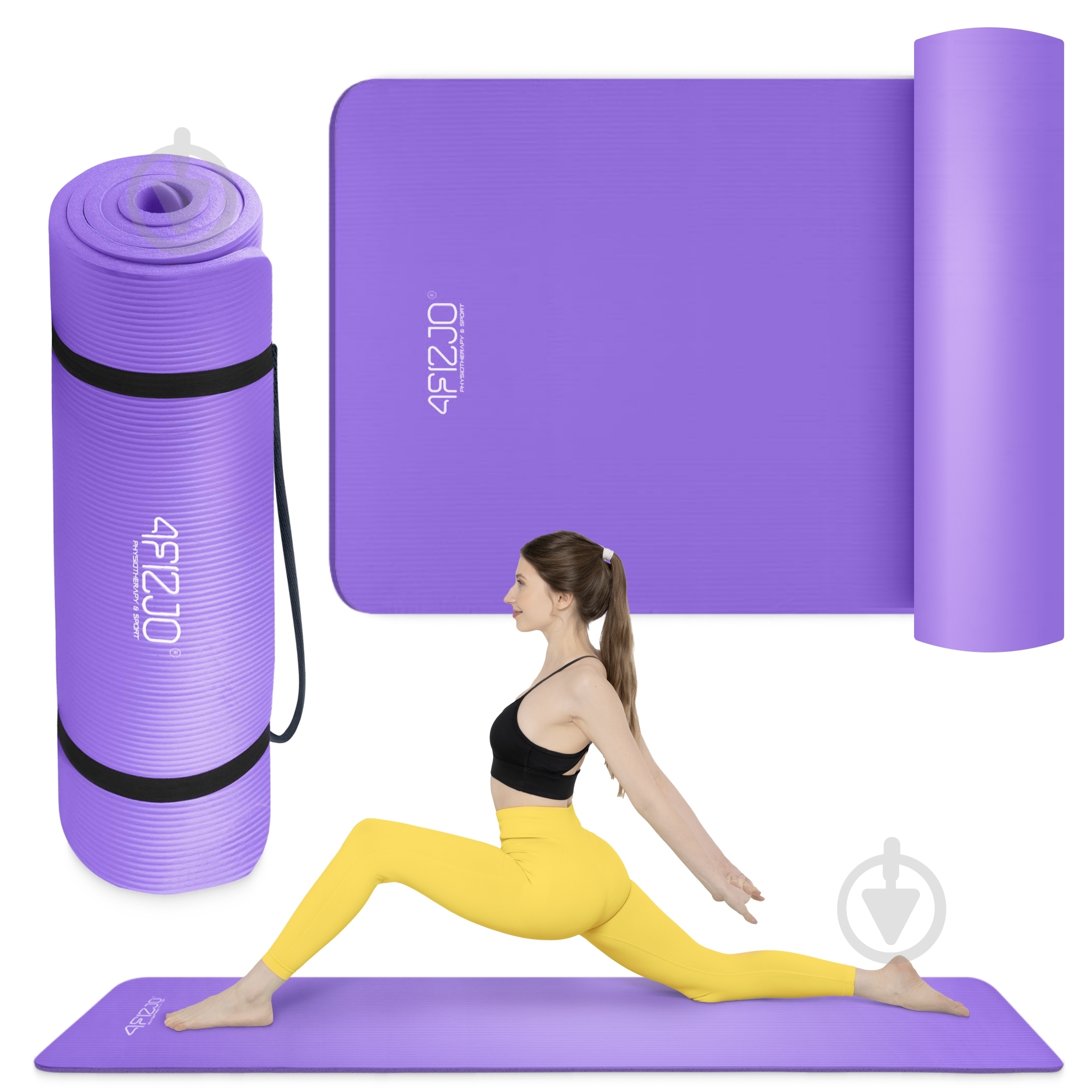 Коврик для йоги и фитнеса 4fizjo 180x60x1,5 см NBR Violet (P-5907739311542) фиолетовый - фото 1