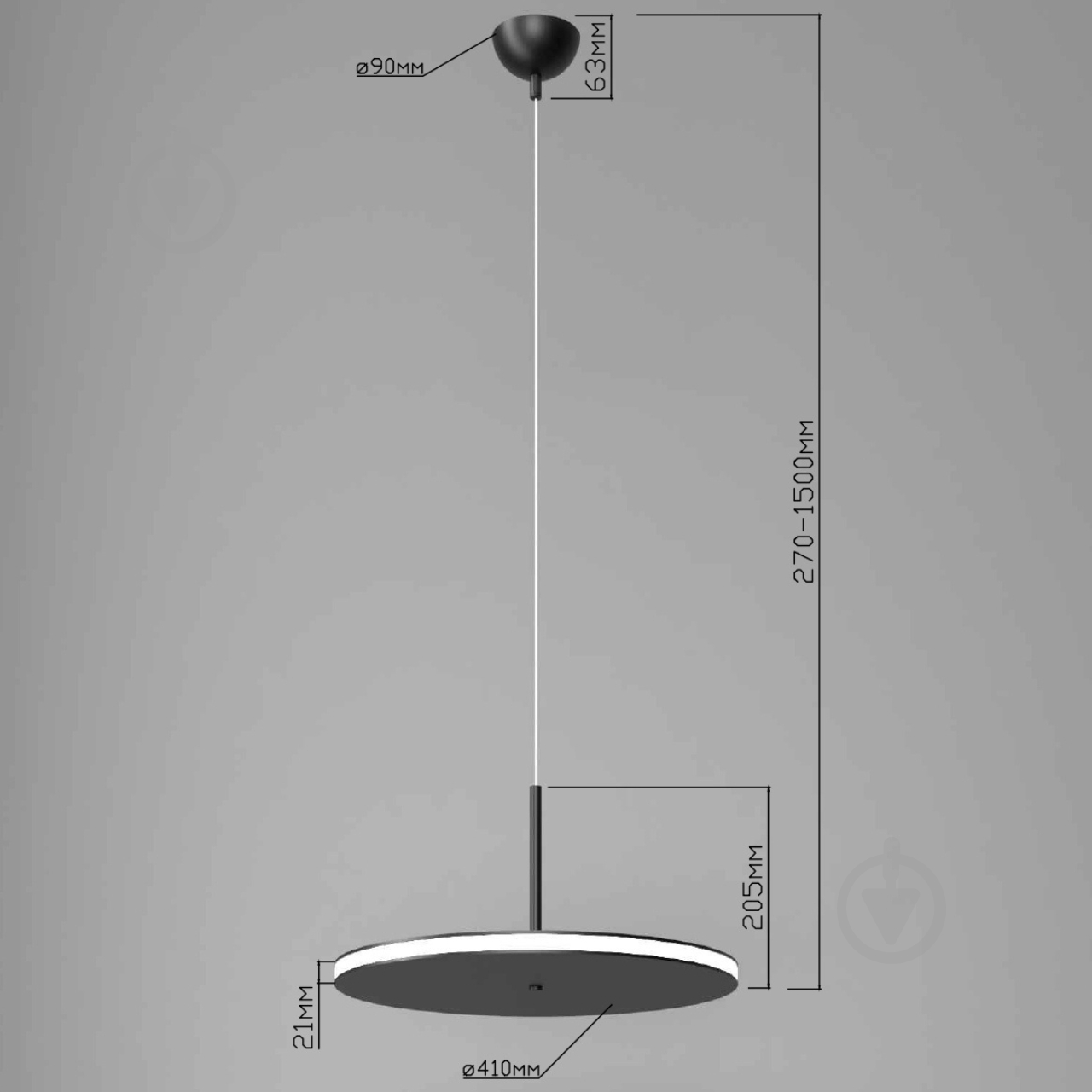 Светильник подвесной Emotion_20.13 4000К 17,5 Вт черный DLH-41-P-R9005-N - фото 5