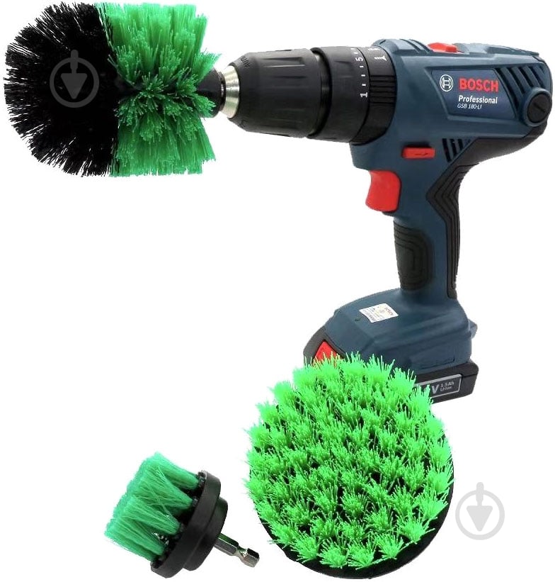 Набор щеток пластиковых для дрели 3 в 1 - фото 1
