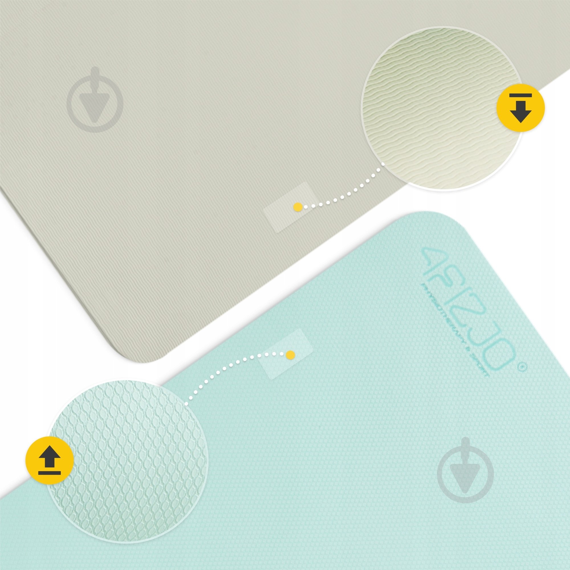 Коврик для йоги и фитнеса 4fizjo 180 x 60 x 1 см TPE Mint/Grey (P-5907739311917) серо-мятный - фото 8
